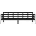 Lit de jour noir bois de pin massif 80x200 cm