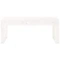 Banc de jardin blanc 110x38x45 cm bois massif de pin