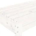 Banc de jardin blanc 110x38x45 cm bois massif de pin