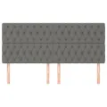 Têtes de lit 4 pcs Gris foncé 90x7x78/88 cm Tissu