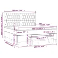 cadre de lit avec matelas Gris foncé 180x200cm Tissu