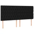 cadre de lit avec matelas Noir 180x200 cm Tissu