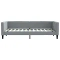 Lit de jour avec matelas gris clair 90x200 cm tissu