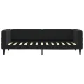 Lit de jour avec matelas noir 80x200 cm velours