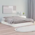 Cadre de lit Blanc 140x200 cm Bois massif