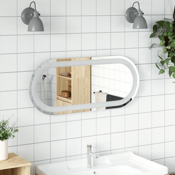 Miroir de salle de bain à LED 70x30 cm ovale