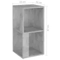 Armoire d'angle Gris béton 33x33x67 cm Aggloméré