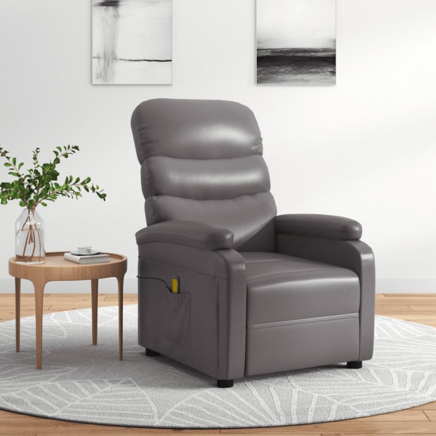 Fauteuil de massage Gris Similicuir