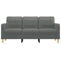 Canapé à 3 places Gris foncé 180 cm Tissu