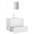 Ensemble de meubles de salle de bain Blanc brillant Aggloméré