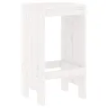 Tabourets de bar 2 pcs blanc 40x36x75 cm bois massif de pin