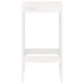 Tabourets de bar 2 pcs blanc 40x36x75 cm bois massif de pin