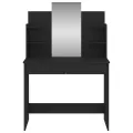 Coiffeuse avec miroir noir 96x39x142 cm