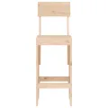Tabourets de bar 2 pcs 40x48,5x115,5 cm bois massif de pin