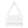 Cadre de lit pour enfants blanc 90x190 cm bois de pin massif
