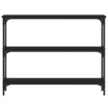 Table console noir 100x22,5x75 cm bois d'ingénierie