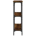 Table console chêne fumé 100x22,5x75 cm bois d'ingénierie