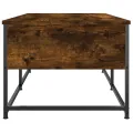 Table basse chêne fumé 100x51x40 cm bois d'ingénierie