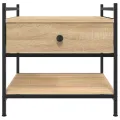 Table basse chêne sonoma 50x50x50 cm bois d'ingénierie
