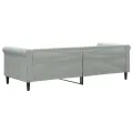 Lit de jour gris clair 80x200 cm velours