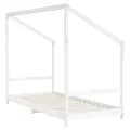 Cadre de lit pour enfants blanc 90x200 cm bois de pin massif
