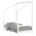 Cadre de lit pour enfant blanc 80x160 cm bois de pin massif