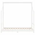 Cadre de lit pour enfant blanc 80x160 cm bois de pin massif