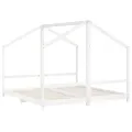 Cadre de lit d'enfant blanc 2x(90x190) cm bois de pin massif