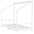 Cadre de lit d'enfant blanc 2x(90x190) cm bois de pin massif