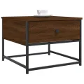 Table basse chêne marron 51x51x40 cm bois d'ingénierie
