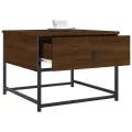 Table basse chêne marron 51x51x40 cm bois d'ingénierie