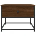 Table basse chêne marron 51x51x40 cm bois d'ingénierie