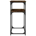 Table console chêne fumé 100x35,5x75 cm bois d'ingénierie