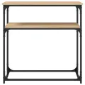 Table console chêne sonoma 75x35,5x75 cm bois d'ingénierie