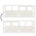 Cadre de lit enfant tiroirs blanc 70x140 cm bois de pin massif