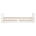 Cadre de lit enfant tiroirs blanc 80x200 cm bois de pin massif