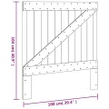 Tête de lit 100x104 cm bois massif de pin