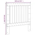 Tête de lit 100x104 cm bois massif de pin