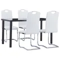Ensemble de salle à manger 5 pcs Similicuir Blanc