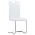 Ensemble de salle à manger 5 pcs Similicuir Blanc