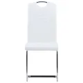 Ensemble de salle à manger 5 pcs Similicuir Blanc