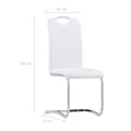 Ensemble de salle à manger 5 pcs Similicuir Blanc