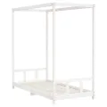 Cadre de lit pour enfants blanc 90x190 cm bois de pin massif