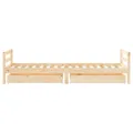 Cadre de lit enfant avec tiroirs 90x200 cm bois de pin massif