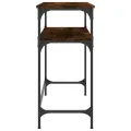 Table console chêne fumé 75x35,5x75 cm bois d'ingénierie