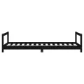 Cadre de lit pour enfants noir 90x190 cm bois de pin massif