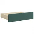 Tiroirs de lit 2 pcs vert foncé bois d'ingénierie et velours