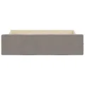 Tiroirs de lit 2 pcs taupe bois d'ingénierie et tissu