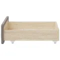 Tiroirs de lit 2 pcs taupe bois d'ingénierie et tissu