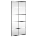 Miroir mural noir 50x100 cm rectangulaire fer
